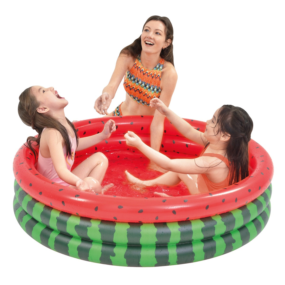 47 Inflatable Round 3 Ring Watermelon Kiddie Swimming Pool