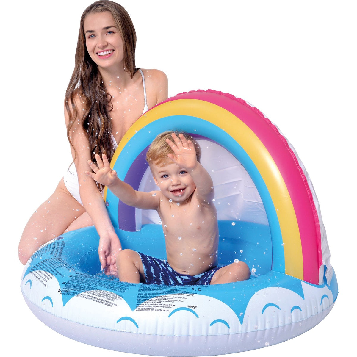 37 Inflatable Rainbow Canopy Baby Swimming Pool