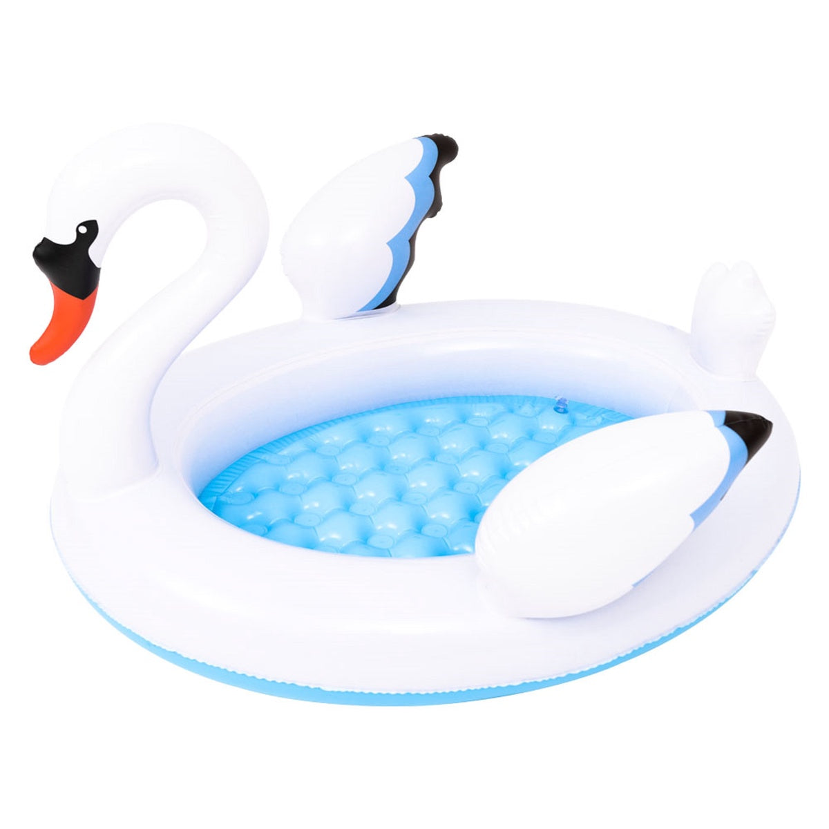 Inflatable Swan Kiddie Pool - 42.5 - White and Blue