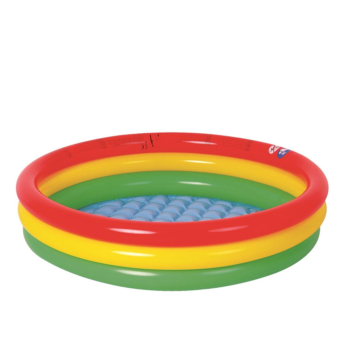 59 Red  Yellow  and Green Inflatable Round Kiddie Swimming Pool
