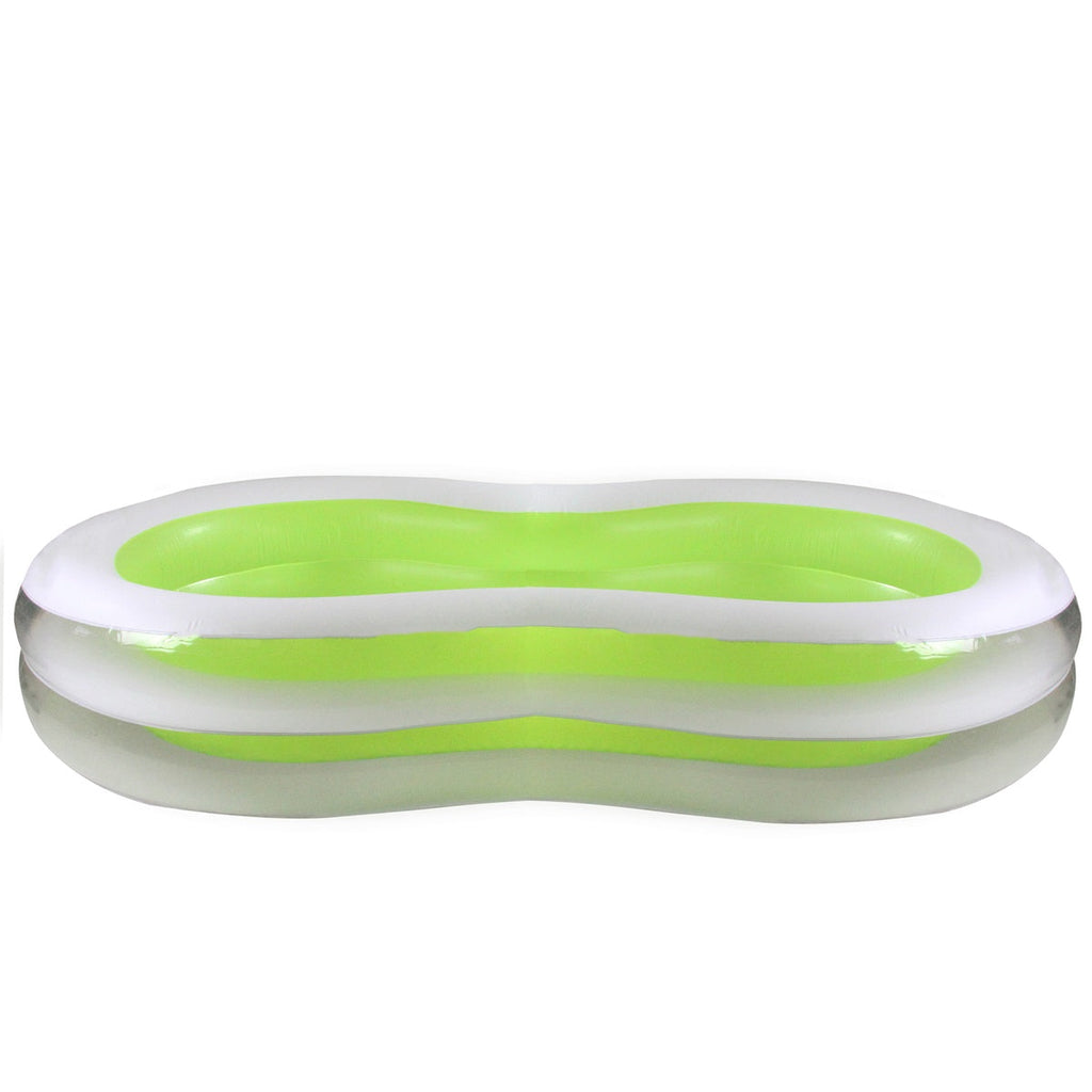 94.5 Green and White Inflatable Figure 8 Swimming Pool
