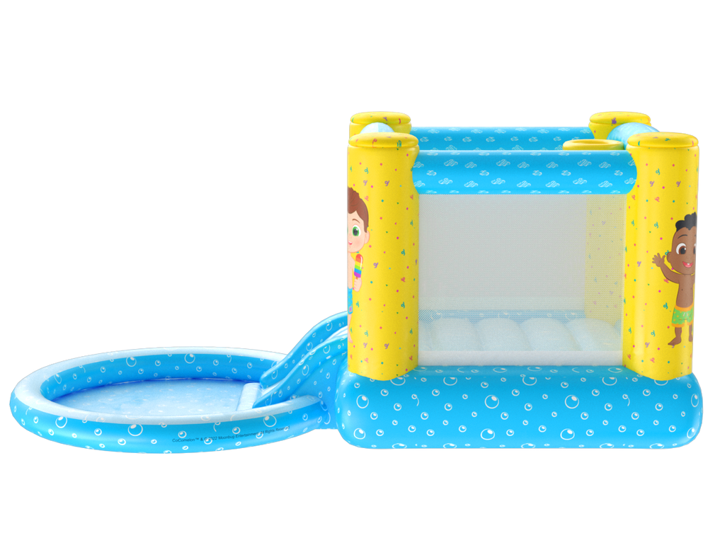 CoComelon Jump N' Slide Bouncer House W Pool (Includes Electric Air Pump)