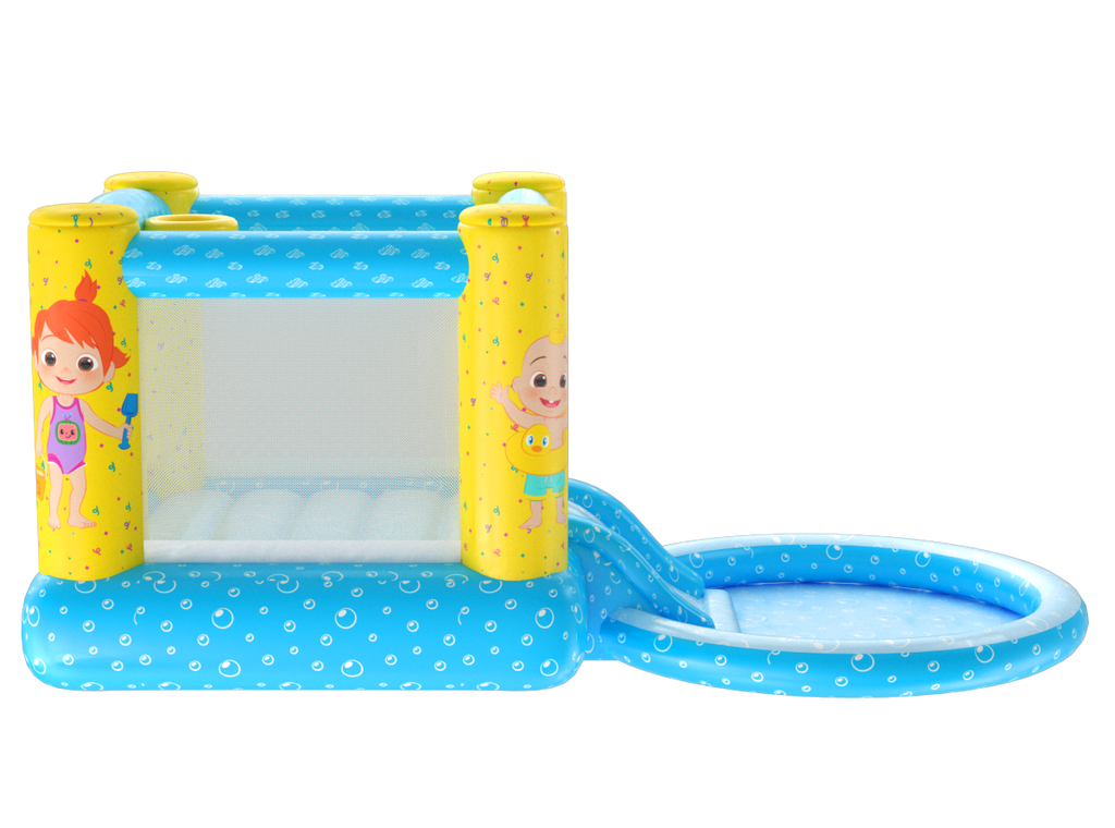 CoComelon Jump N' Slide Bouncer House W Pool (Includes Electric Air Pump)