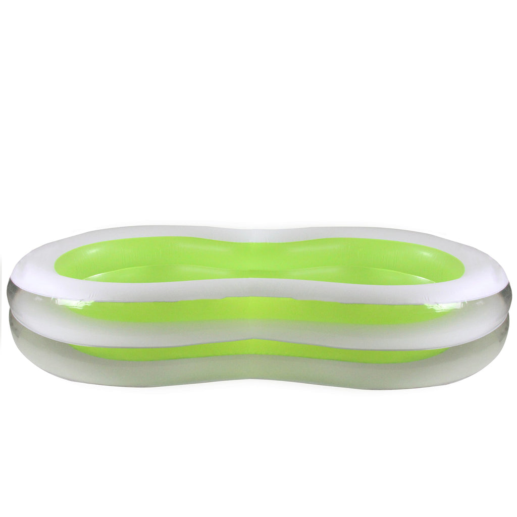 94.5 Green and White Inflatable Figure 8 Swimming Pool